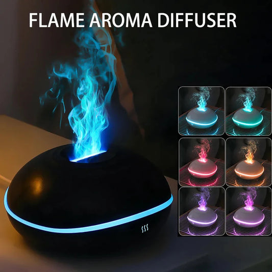 Difusor de aroma de aire de llama | Difusor de aromaterapia LED para relajación