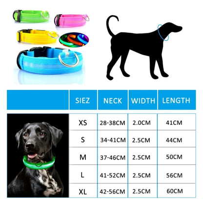 Collar con luz LED para perros