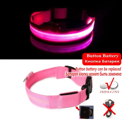 Collar con luz LED para perros