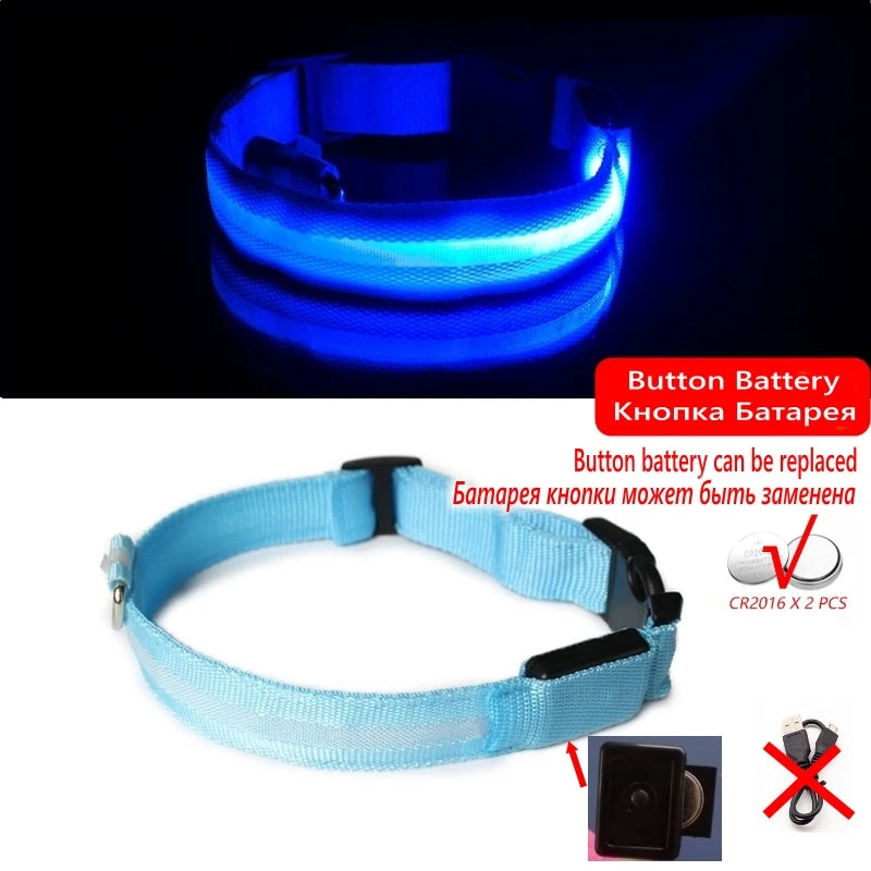 Collar con luz LED para perros