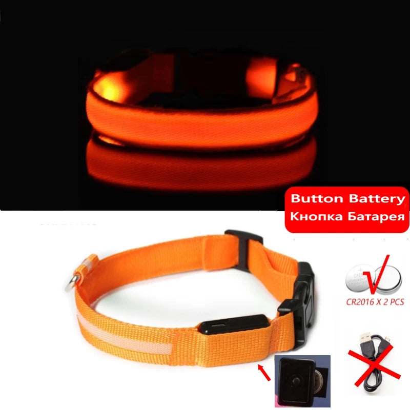 Collar con luz LED para perros