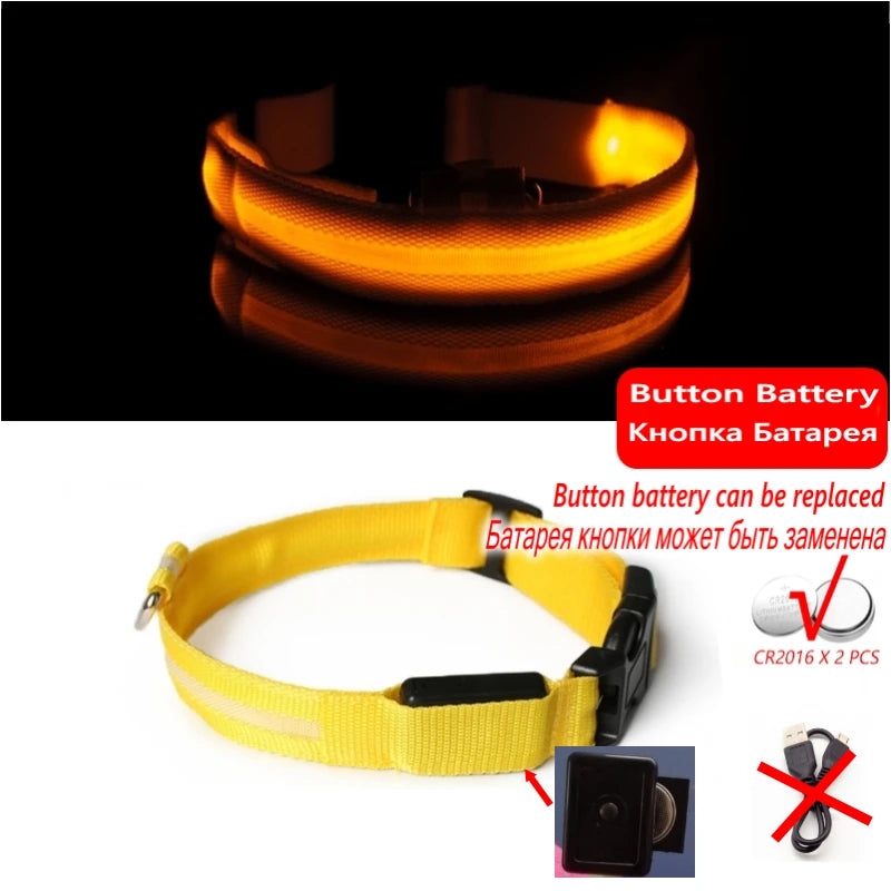 Collar con luz LED para perros